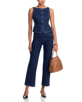 Denim Pintuck Camen High Rise Jeans in Fontaine