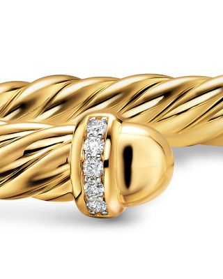 Cablespira&reg; Flex Bracelet in 18K Yellow Gold with Gemstones and Diamonds, 6mm