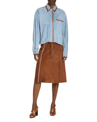 Suede Drawcord Shirt