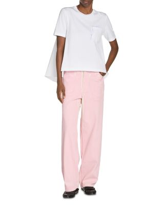 High Low Patch Pocket Crewneck Tee