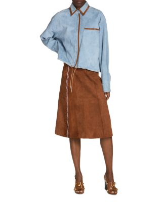 Suede A Line Skirt