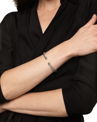 Cable Flex&reg; Bracelet in Sterling Silver with 14K Yellow Gold, 6mm