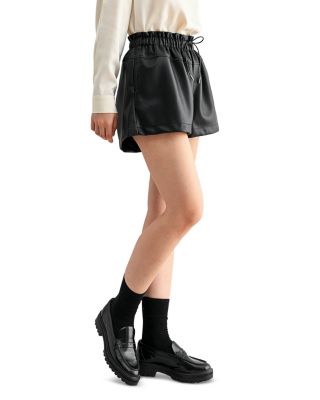 High Waist Faux Leather Shorts