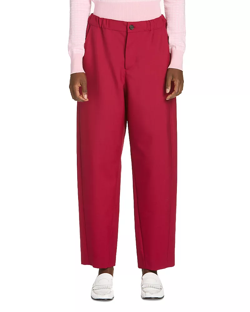 Marni Elastic Waist Straight Leg Pants