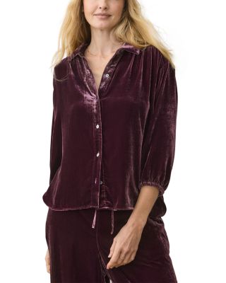 Oversized Velvet Shirt
