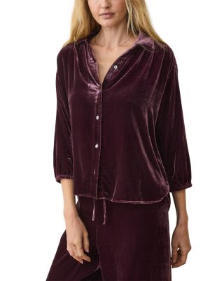 Oversized Velvet Shirt
