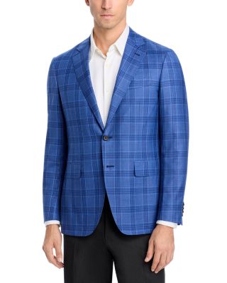 Kei Plaid Unstructured Trim Fit Sport Coat