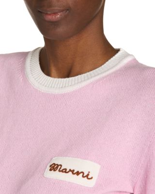 Wool Blend Short Sleeve Crewneck Sweater