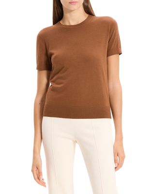 Lightweight Wool Short Sleeve Top