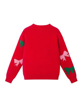 Girls' Holiday Bows Icon Sweater - Big Kid