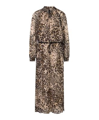 Maxi Dress with Leopard Print