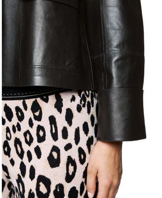Wide Sleeve Lightweight Leather Jacket
