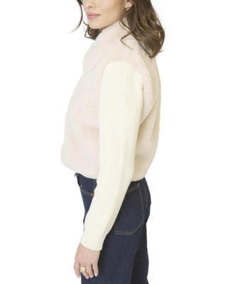  Women's Gia Cropped Fur Sweater