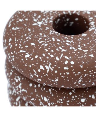 Gabby Speckled Stacked Candleholder