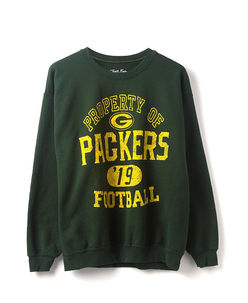 Junk Food Clothing Unisex Nfl Green Bay Packers Property Flea Market Crew Fleece In Green