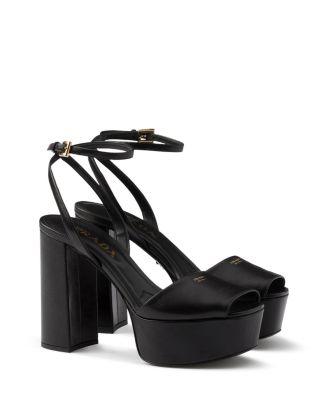 Prada Women's Nappa Leather Platform Sandals | Bloomingdale's Shoes
