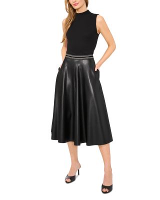 Wide Leg Faux Leather Culottes