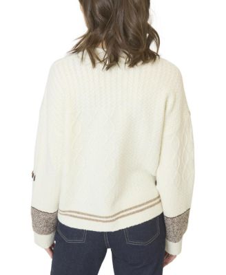 Women's Patchwork Cropped Sweater