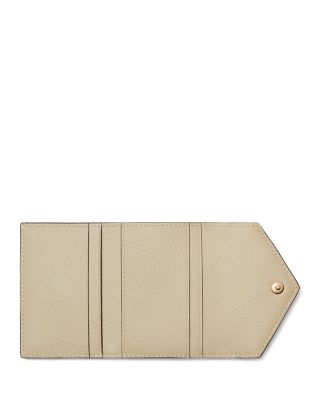 Small Color Block Leather Envelope Wallet 