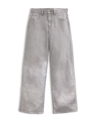 Adria Low Rise Wide Leg Jeans in Silver Myst