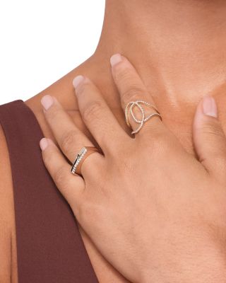 Diamond Skinny Illuminating Ring in 14K Yellow Gold, 0.49 tcw