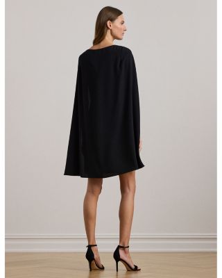 Cape Georgette Cocktail Dress