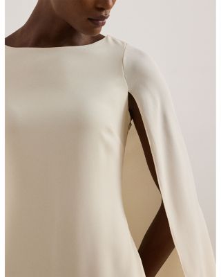 Cape Georgette Cocktail Dress