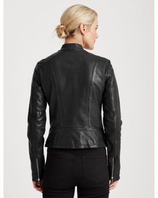 Burnished Leather Moto Jacket
