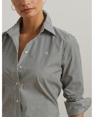 Striped Button Front Top
