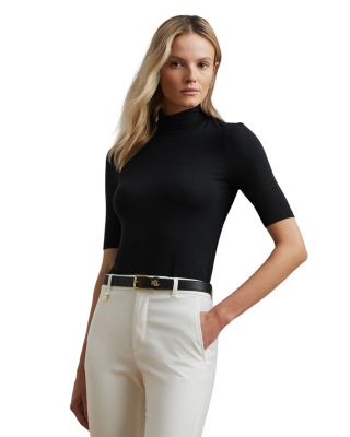 Elbow-Sleeve Turtleneck