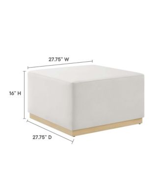  Tilden Large 28" Square Performance Velvet Upholstered Ottoman