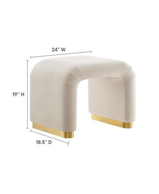 Koda Performance Velvet Waterfall Stool