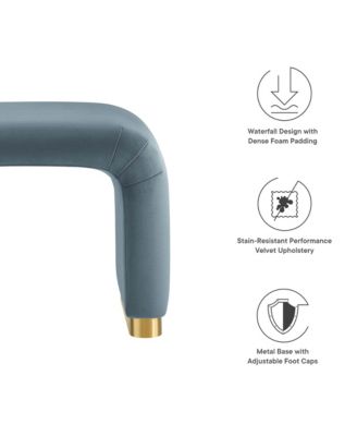 Koda Performance Velvet Waterfall Stool