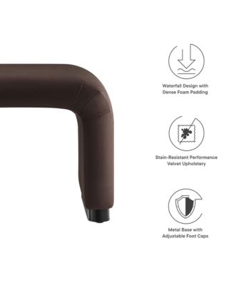 Koda Performance Velvet Waterfall Stool