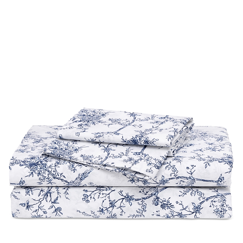 Petite Plume Timeless Toile Percale Sheet Set, Twin In White