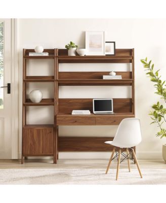 Bixby 2-Piece Wood Office Desk and Bookshelf