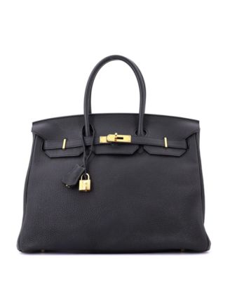 Birkin 35 Handbag Black Togo with Gold Hardware