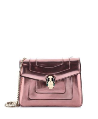 Small Serpenti Forever Square Shoulder Bag Metallic Leather