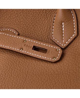 Birkin 35 Handbag Brown Clemence with Gold Hardware