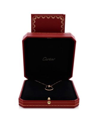  Juste un Clou Pendant Necklace 18K Rose Gold with Diamonds, 15 - 15.75"