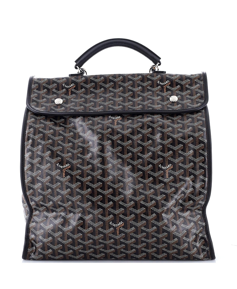 Pre-owned Pre-owned Goyard  Goyard Saint Leger Briefcase Backpack Coated Canvas In Black