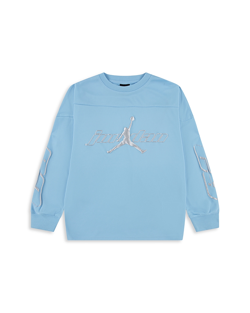Jordan Boys' Mountainside Dri-fit Long Sleeve Jersey Sweatshirt - Big Kid In Blue
