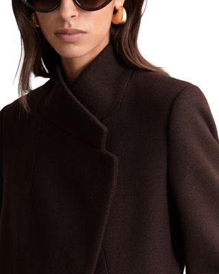 Wool Blend Mid Length Coat