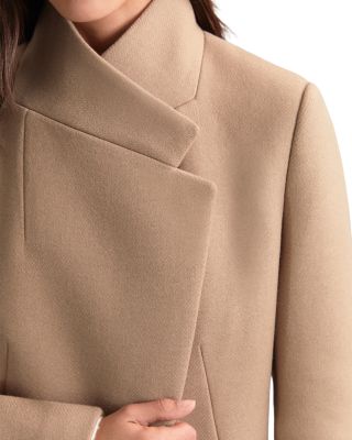 Petites Wool Blend Mid Length Coat