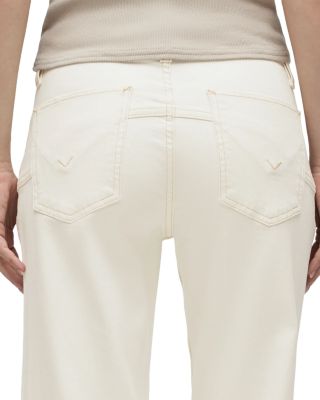 Rosie High Rise Wide Leg Ankle Jeans in Ecru