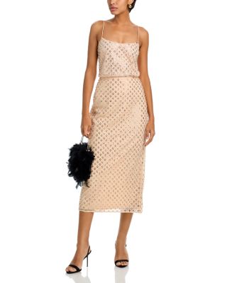 Rylan Sequin Embroidered Netting Tank Top