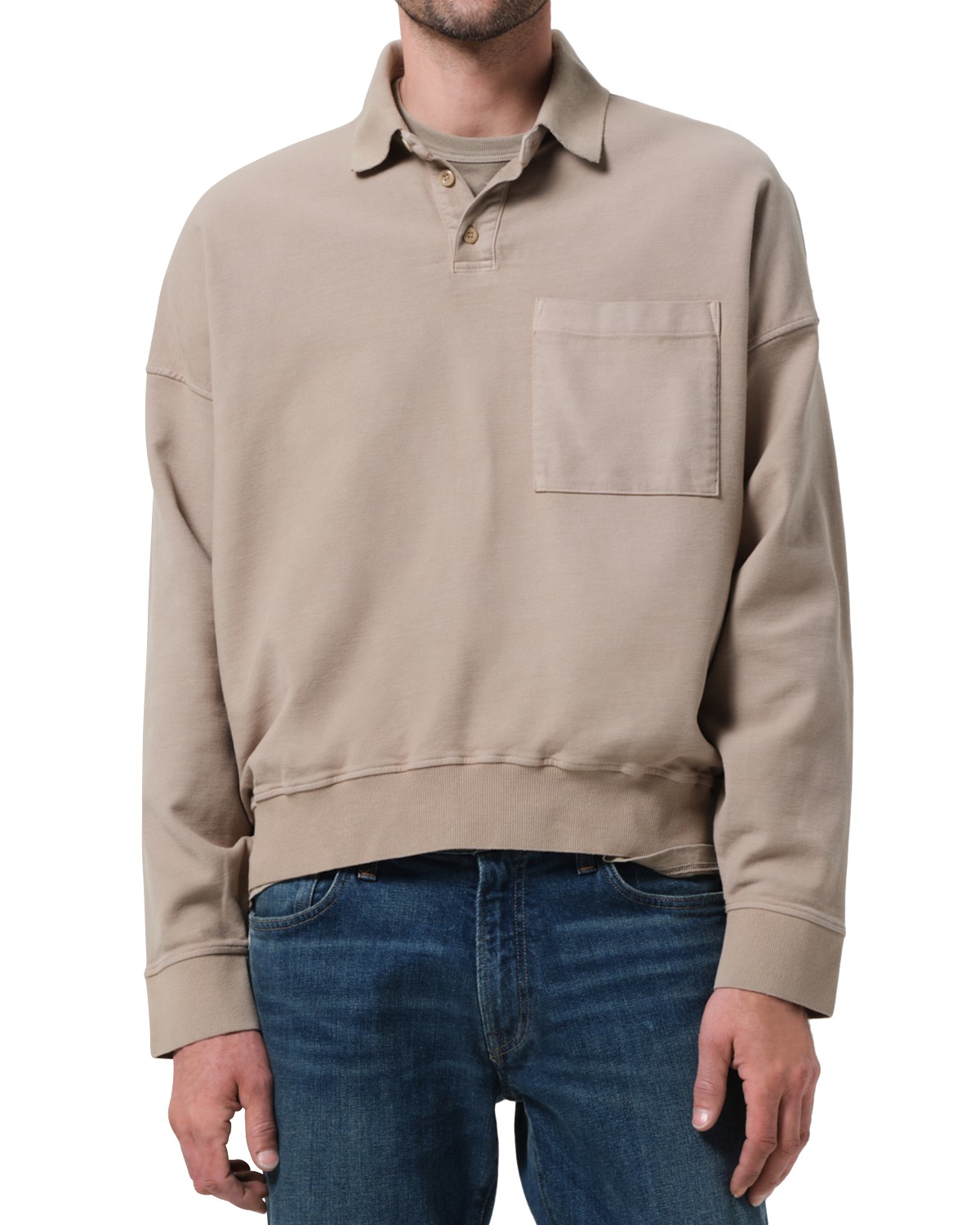 Citizens Of Humanity Citizens of Humanity Polo Shirt in Vintage Stone