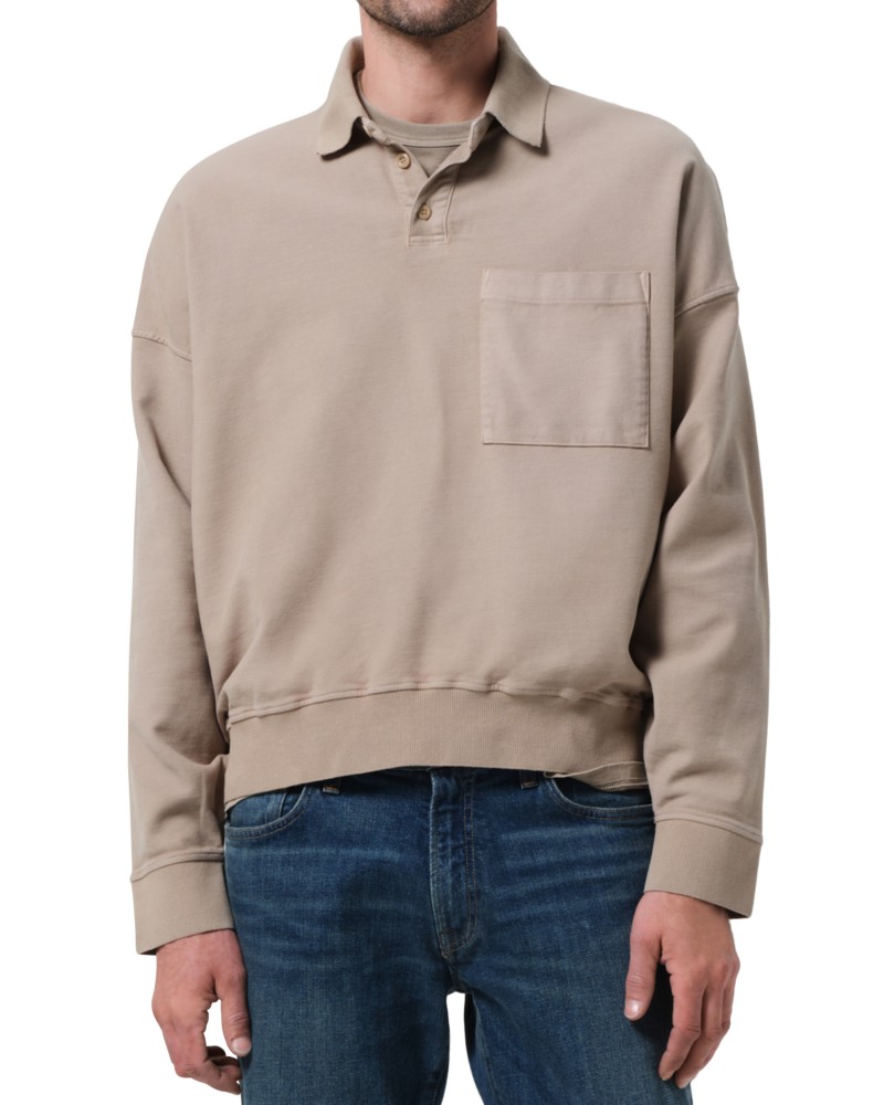 Citizens of Humanity Polo Shirt in Vintage Stone