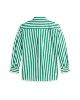Girls' Striped Cotton Poplin Boxy Shirt - Big Kid
