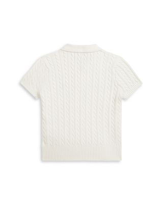 Girls' Mini Cable Cotton Polo Sweater - Little Kid